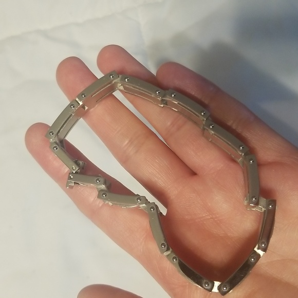 Mens stainless steel bracelet with diamonds - Picture 3 of 3